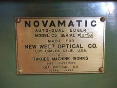 NOVAMATIC Auto-Dual Edger Model C5 Optical Lens Grinder Eyeglass
