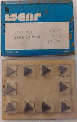 ISCAR TPMR 221 IC 70 P 20 Carbide Inserts 10 Pcs Lathe Turning Mill Tools New