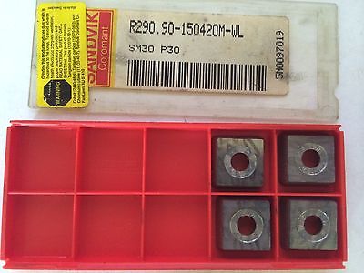 SANDVIK Coromant R290 90 150420M WL SM30 P30 Lathe Mill Carbide Inserts 4 Pcs
