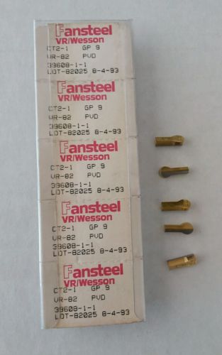 Fansteel VR/Wesson CT2-1 5pcs GP.9 VR-82 Carbide Inserts PVD Grooving New