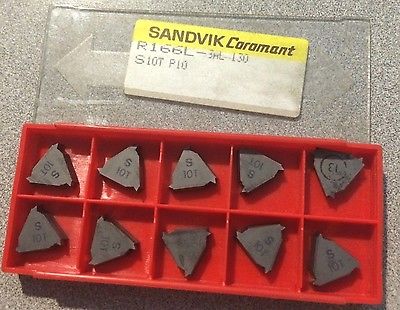 SANDVIK Coromant R166L 3AL 130 S10T P10 Threading Lathe Carbide Inserts 10 Pcs
