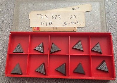 SANDVIK Coromant TEG 322 20 H1P H13A Lathe Tools Carbide Inserts 10 Pcs New