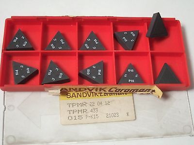 SANDVIK Coromant TPMR 433 015 PK15 Lathe Carbide Inserts 10 Pcs New