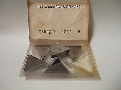 TOOL ABRASIVE SUPPLY T56PZ4E MC32 MILL Lathe Mill Carbide Inserts 5 Pcs New