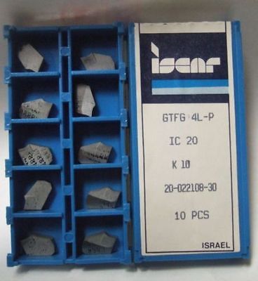 ISCAR GTFG 4L-P IC20 Carbide Inserts Grooving 10 Pcs Lathe Self Grip Cut-Off New