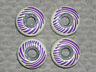 Lot of New 64 Skateboard Skate 50mm Ivory Color Wheels Purple Violet Stripes