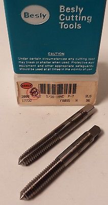 Lot of 2 Besly Tap 5/16-18NC HS P7 XPRESS Plug 2LG Brand New Made In The USA