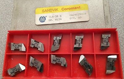 SANDVIK Coromant TLA 3R 5 H13A Lathe Grooving Carbide Inserts 10 Pcs New
