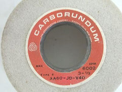 Lot of 2 Carborundum Abrasives Grinding Wheel 3-1/2 x 1-1/2 x 1-1/4 6002 RPM