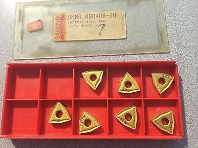 SANDVIK Coromant UNMG 432-QM 080408 QM 425 P25 Lathe Carbide 7 Inserts Gold New