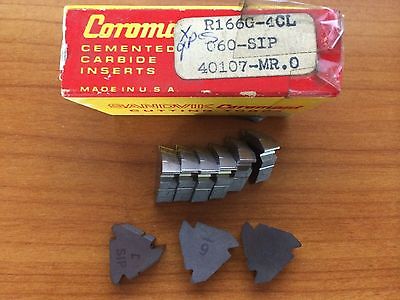 9 Pcs SANDVIK Coromant R166G 4CL 060 SIP 40107 Threading Lathe Carbide Inserts