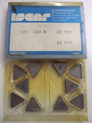ISCAR TPG 323 E IC 757 Carbide Inserts 10 Pcs Lathe Mill Turn Tool Tools New