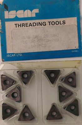 ISCAR Threading Tool 3/8 ER 28 UNJ IC 20 Carbide Inserts 10 Pcs Thread Lathe New