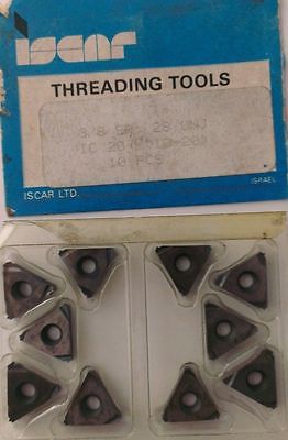 ISCAR Threading Tool 3/8 ER 28 UNJ IC 20 Carbide Inserts 10 Pcs Thread Lathe New