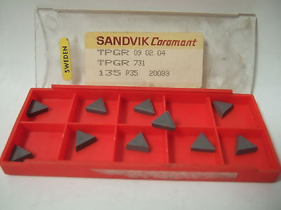 SANDVIK Coromant TPGR 731 135 P35 Lathe Carbide Inserts 10 Pcs New