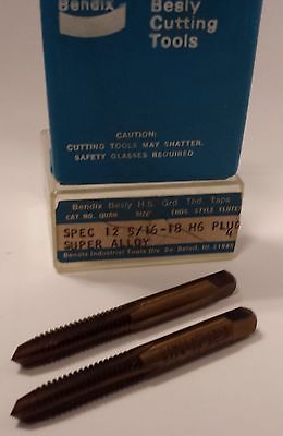 Lot of 2 Besly Tap SPEC 5/16-18 H6 PLUG SUPER ALLOY 4 FLUTE Brand New USA Made