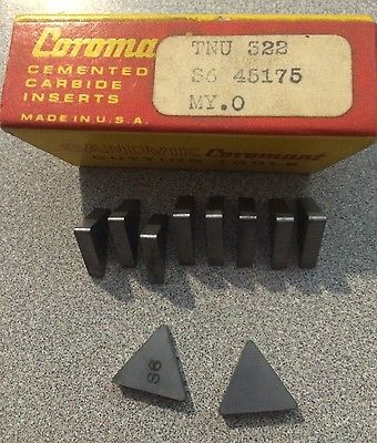 SANDVIK Coromant TNU 322 S6 Lathe Carbide Inserts 10 Pcs New Tools