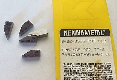 5 Pcs Kennametal 3482 8525 299 K68 Lathe Carbide Inserts Threading Mill Tools