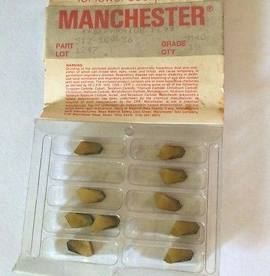MANCHESTER Separator PL 512 109 36 M40 Grooving Lathe Carbide Inserts Gold 10Pcs