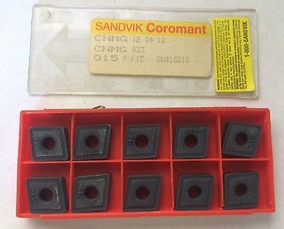 10 Pcs SANDVIK Coromant CNMG 433 015 P-K15 12 04 12 Lathe Carbide Inserts New