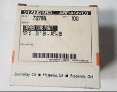 100 Pcs Standard Abrasives 712768 TAPERED CONE POINTS TCP C 30 80 AO RB New