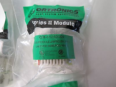 50 Pcs Ortronics Series II Module OR 61250009 PCB 2/8P8BC Fog White Brand New