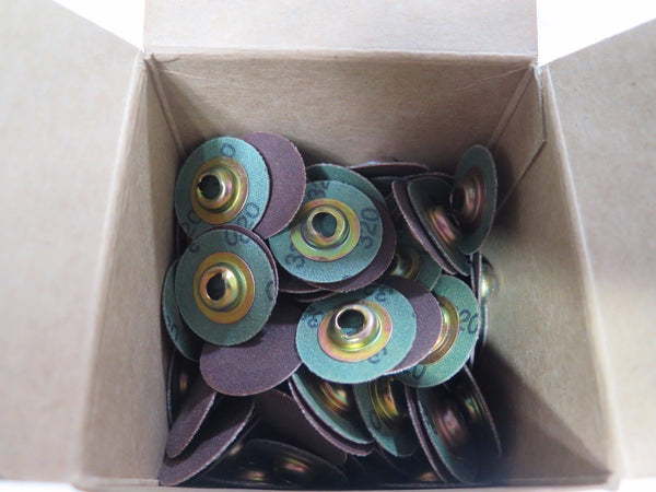 100 Pcs Standard Abrasives 1" 320 SOCATT AO 2 Ply Laminated Discs 522212 New