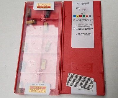 SANDVIK Coromant N151.3-600-50-7P 4225 Grooving Lathe Carbide Inserts 10 Pcs New