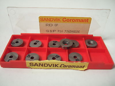 SANDVIK Coromant RD 8P S1P P10 Lathe Carbide Inserts 10 Pcs New