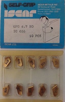 ISCAR GFG 4.7 RO IC 656 Carbide Inserts Grooving 10 Pcs Lathe Self Grip Cut-Off