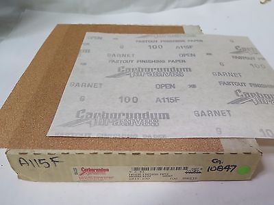 Carborundum Fastcut Finishing Garnet Paper 10847 Grit 100 Qty 200 Sheets New