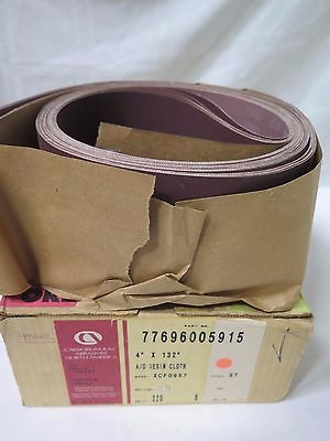 Carborundum Abrasives 4 x 132" A/O resin Cloth Belts Qty 6 Grit 320 Brand New