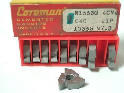 SANDVIK Coromant R1663G 4CV4 040 S1P 10363 MY 3 Threading Lathe Carbide Inserts