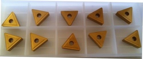 10 New TNMG 332 Gold Carbide Inserts Lathe Made by PRAMET (A SECO Company)
