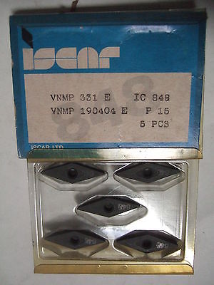 ISCAR VNMP 331 E IC 848 190404 E P15 Carbide Inserts 5 Pcs Lathe Tools Mill Turn