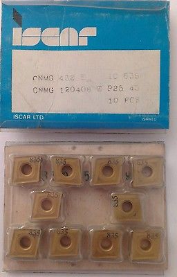 ISCAR CNMG 432 E IC 835 Carbide Inserts 10 Pcs Lathe Turning New Tools Gold