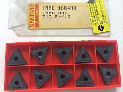 10 Pcs SANDVIK Coromant TNMG 332 160408 015 P-K15 Lathe Carbide Inserts Tool New