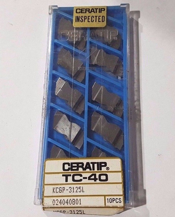 10 Pcs Ceratip TC-40 KCGP 3125L Lathe Carbide Inserts Tools Grooving 024040801