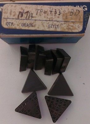 Teledyne Firth Sterling TPG 433 NTA Lathe Carbide Inserts 10 Pcs New