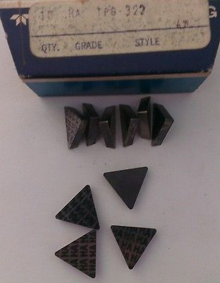 Teledyne Firth Sterling TPG 322 HA Lathe Carbide Inserts 9 Pcs New