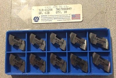 TGI USA Made TLR 4125R K20 C2B Lathe Grooving Carbide Inserts 10 Pcs New Tools