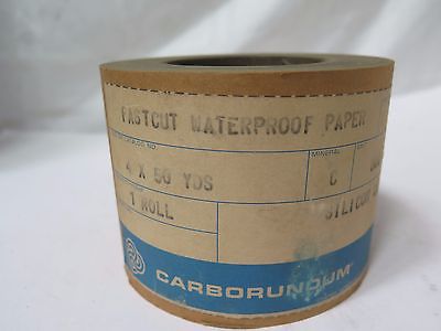 Carborundum Fastcut Waterproof Paper S/C Roll 4" x 50yds Grit 600 Brand New