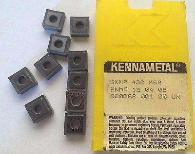 10 Pcs Kennametal SNMP 432 K68 12 04 08 Lathe Indexable Carbide Inserts Tools