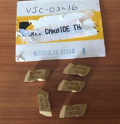 KENNAMETAL NJ 3010 L16 KC 810 Lathe Carbide Inserts 5 Pcs Grooving Gold Tool New