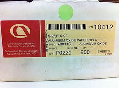 Carborundum Abrasives 200 Aluminum Oxide Sheets 220 Grit 3 2/3