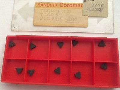 SANDVIK Coromant TCGR 522 06 01 08 015 P-K15 Lathe Carbide Inserts 10 Pcs New
