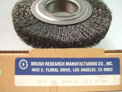 Brush Research Manufacturing BDA 6" Wire Wheel 2" Arbor 1" Thickness 4500 R.P.M.