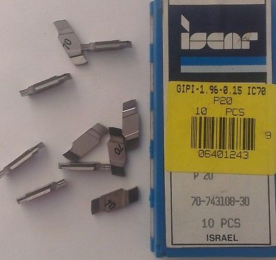 ISCAR GIPI 1.96-0.15 IC 70 P20 Carbide Inserts 10 Pcs Lathe Grooving Cut-Off New