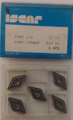 ISCAR DNMG 432 IC 20 K10 20 Carbide Inserts 5 Pcs Lathe Turning Mill Tools New