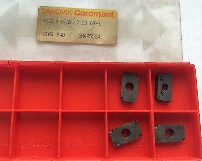 4 Pcs SANDVIK Coromant R216.2 17 03 08-1 S6 P40 Lathe Mill Carbide Inserts Tools